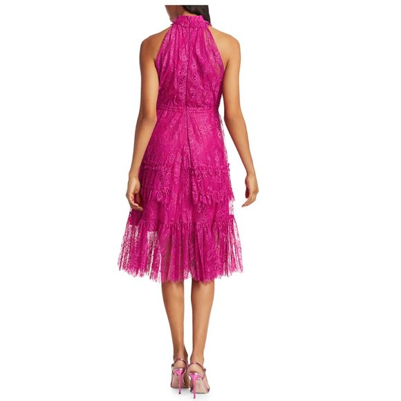 SOLD! Alexis Magdalina Pleated Lace Halter - Picture 6 of 9